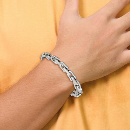 Stainless Steel Chisel Brushed And Polished 8.5 Inch Bracelet