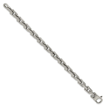 Stainless Steel Chisel Brushed And Polished 8.5 Inch Bracelet