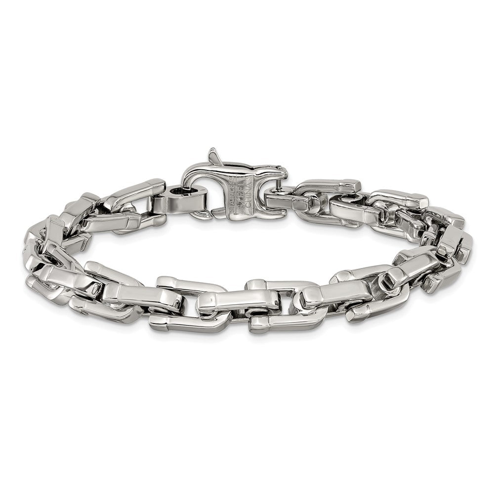 Stainless Steel Chisel Brushed And Polished 8.5 Inch Bracelet