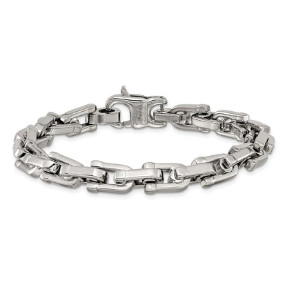 Stainless Steel Chisel Brushed And Polished 8.5 Inch Bracelet