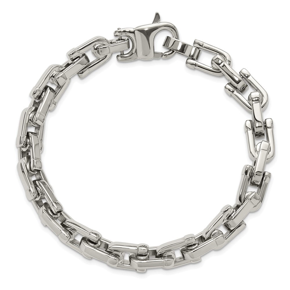Stainless Steel Chisel Brushed And Polished 8.5 Inch Bracelet