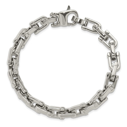 Stainless Steel Chisel Brushed And Polished 8.5 Inch Bracelet