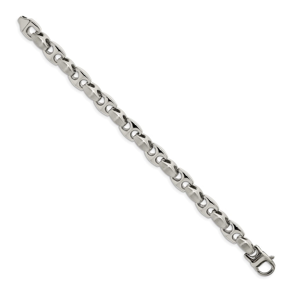 Stainless Steel Chisel Brushed And Polished 8.25 Inch Bracelet