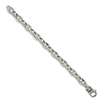 Stainless Steel Chisel Brushed And Polished 8.25 Inch Bracelet