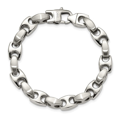 Stainless Steel Chisel Brushed And Polished 8.25 Inch Bracelet