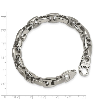 Stainless Steel Chisel Brushed And Polished 8.25 Inch Bracelet