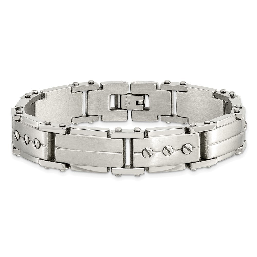 8.5 Inch Stainless Steel Brushed And Polished 8.5In Bracelet