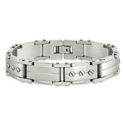 8.5 Inch Stainless Steel Brushed And Polished 8.5In Bracelet