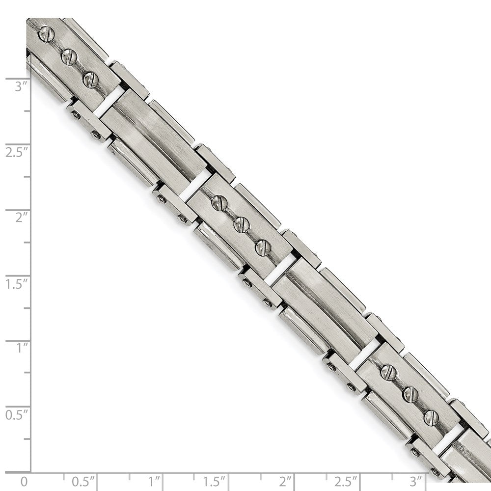 8.5 Inch Stainless Steel Brushed And Polished 8.5In Bracelet