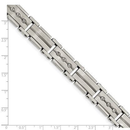 8.5 Inch Stainless Steel Brushed And Polished 8.5In Bracelet