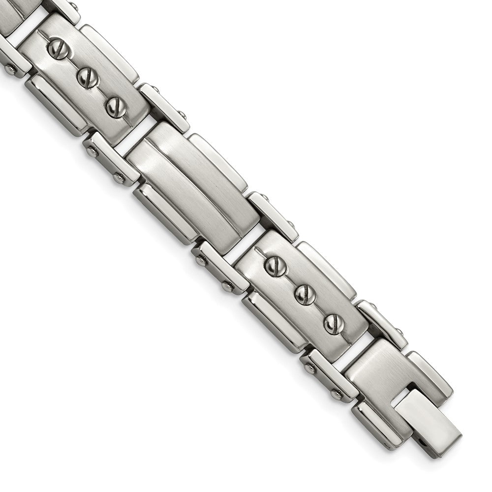 8.5 Inch Stainless Steel Brushed And Polished 8.5In Bracelet
