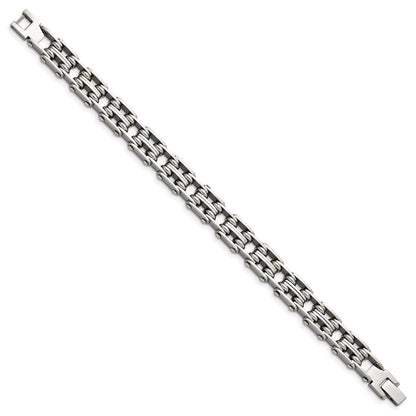 8.5 Inch Chisel Stainless Steel Polished 9 Link Bracelet