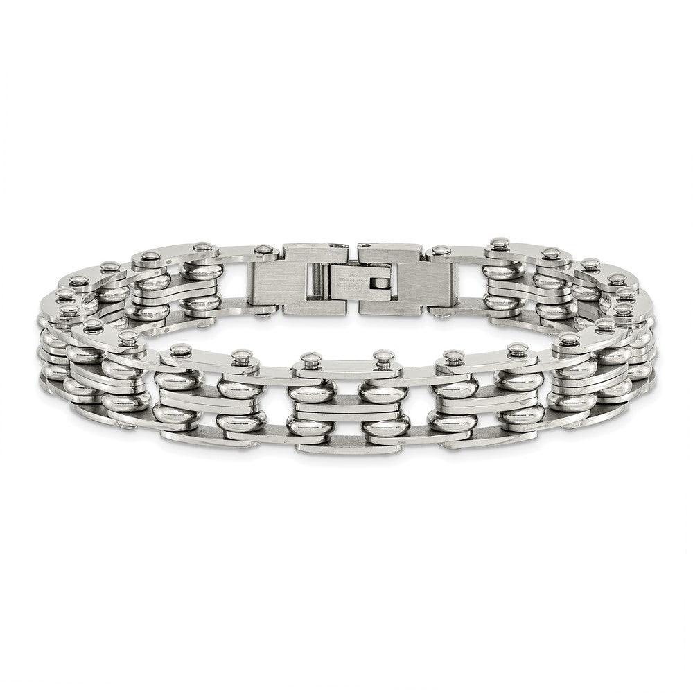 8.5 Inch Chisel Stainless Steel Polished 9 Link Bracelet