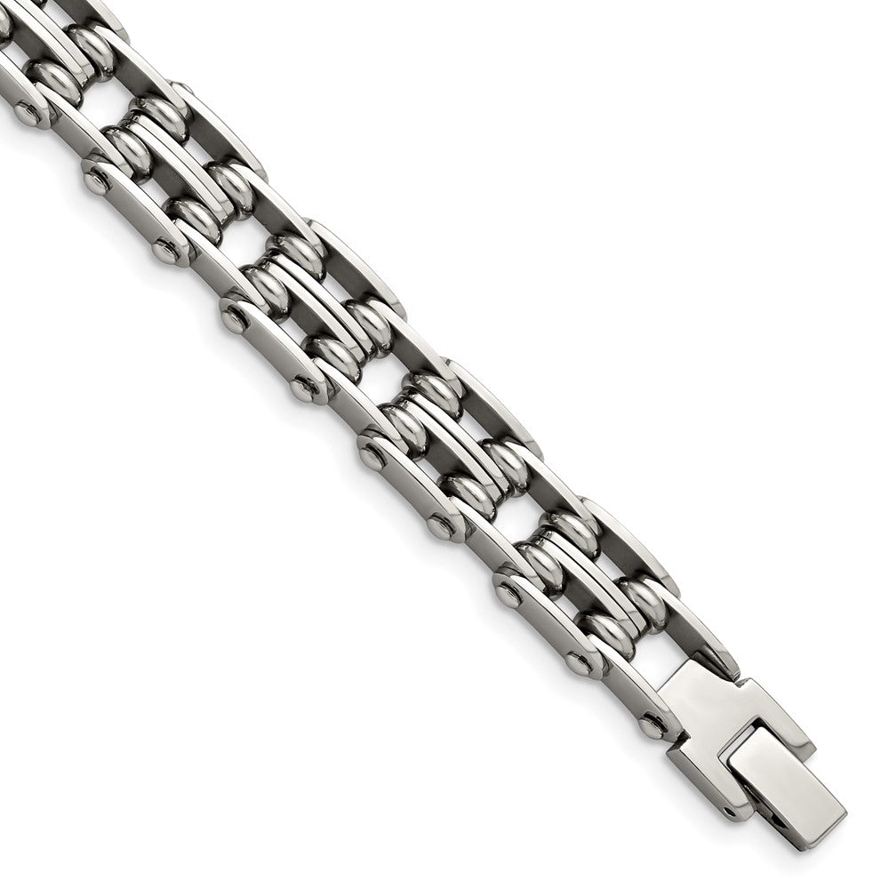 8.5 Inch Chisel Stainless Steel Polished 9 Link Bracelet