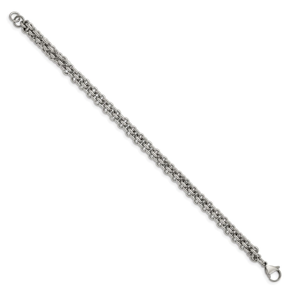Stainless Steel Chisel Polished 9 Inch Bracelet