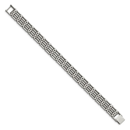 Stainless Steel Chisel Polished 8.5 Inch Link Bracelet