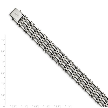 Stainless Steel Chisel Polished 8.5 Inch Link Bracelet