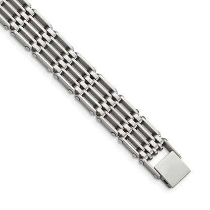 Stainless Steel Chisel Polished 8.5 Inch Link Bracelet
