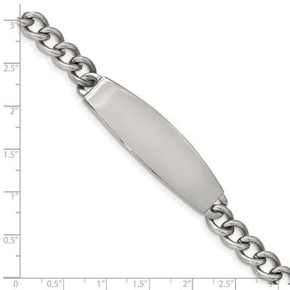 8.75 Inch Chisel Stainless Steel Polished Curb Chain 8.25 Id Bracelet