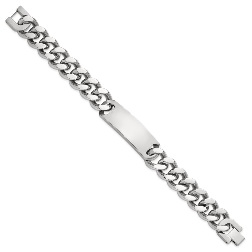 9 Inch Chisel Stainless Steel Polished Curb Link 8.75 Id Bracelet