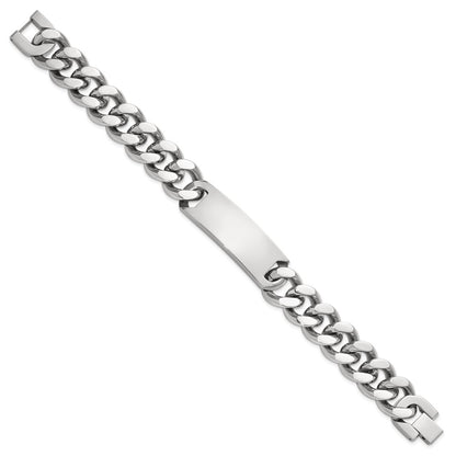 9 Inch Chisel Stainless Steel Polished Curb Link 8.75 Id Bracelet