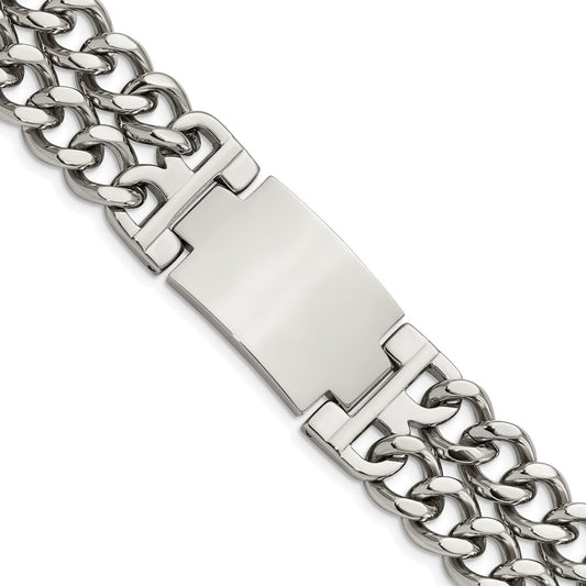 8 Inch Stainless Steel Polished 8In Id Bracelet