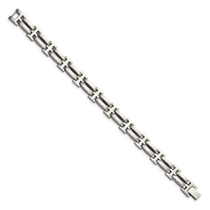 Stainless Steel Chisel Polished 8.5 Inch Link Bracelet