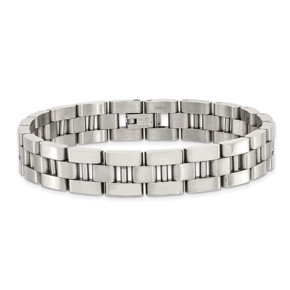 Stainless Steel Chisel Polished 8.5 Inch Link Bracelet