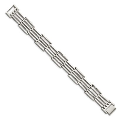 Stainless Steel Chisel Polished 8.5 Inch Link Bracelet