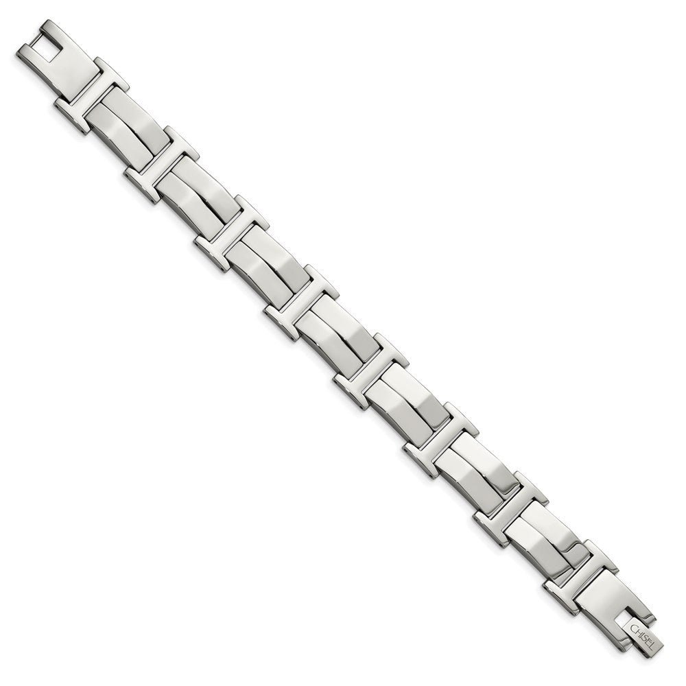 Stainless Steel Chisel Polished 8.5 Inch Link Bracelet