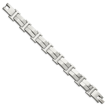 Stainless Steel Chisel Polished 8.5 Inch Link Bracelet