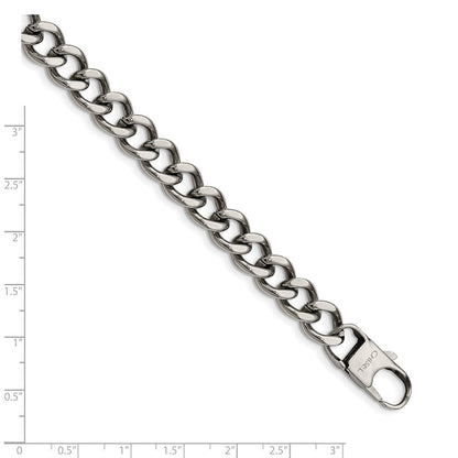 Stainless Steel Chisel Polished 8.5 Inch Curb Bracelet