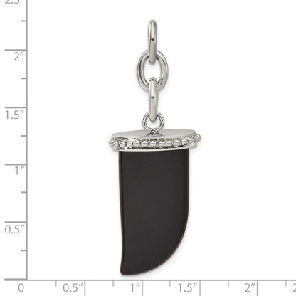 Stainless Steel Onyx Fang Interchangeable Charm Pendant