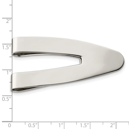 Stainless Steel Chisel Polished Money Clip