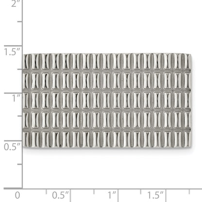 Stainless Steel Chisel Polished And Textured Money Clip