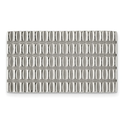 Stainless Steel Chisel Polished And Textured Money Clip