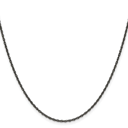 Stainless Steel Chisel Oxidized 2mm 18 Inch Fancy Link Chain Necklace