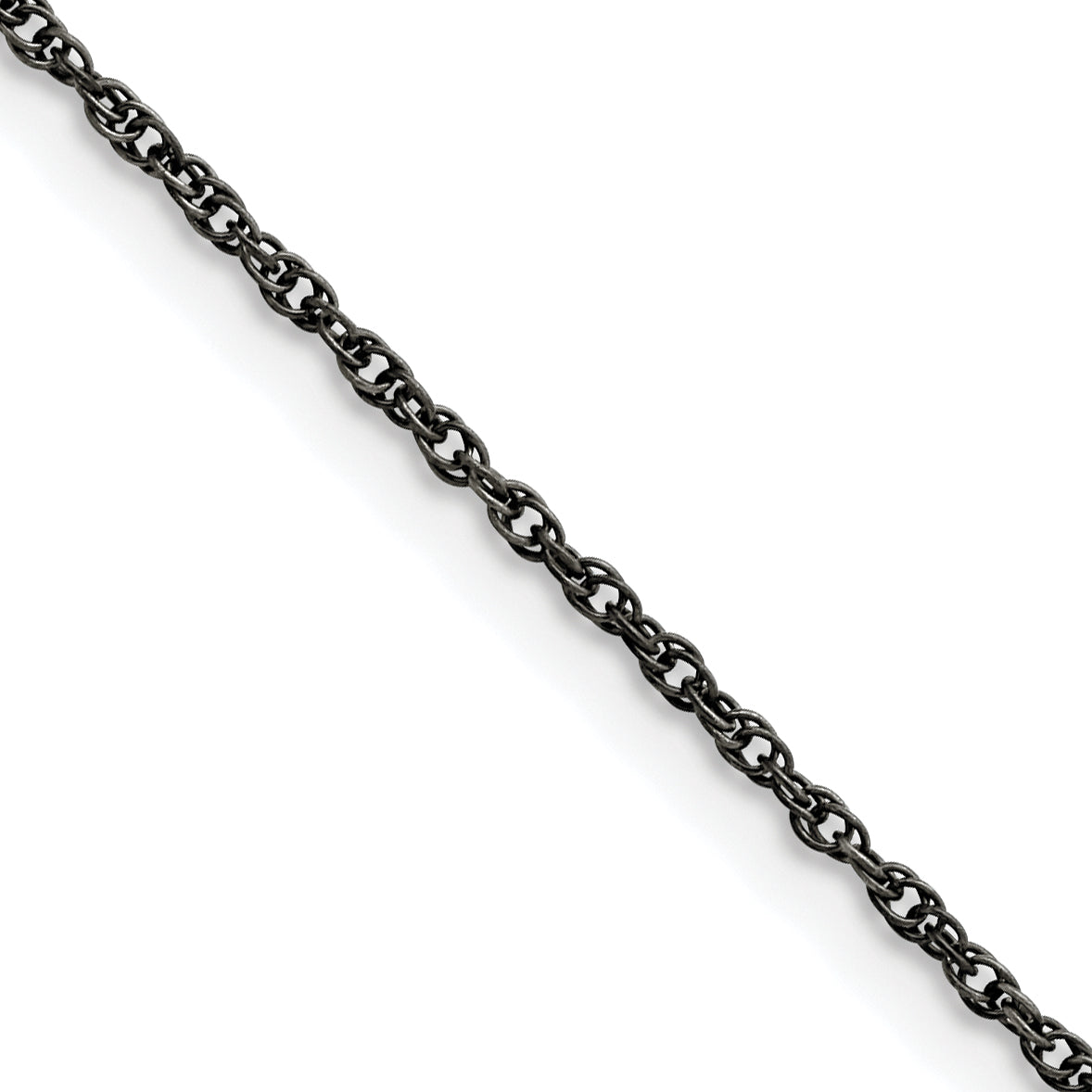 30 Inch Chisel Stainless Steel Oxidized 2mm 20 Fancy Link Chain Necklace