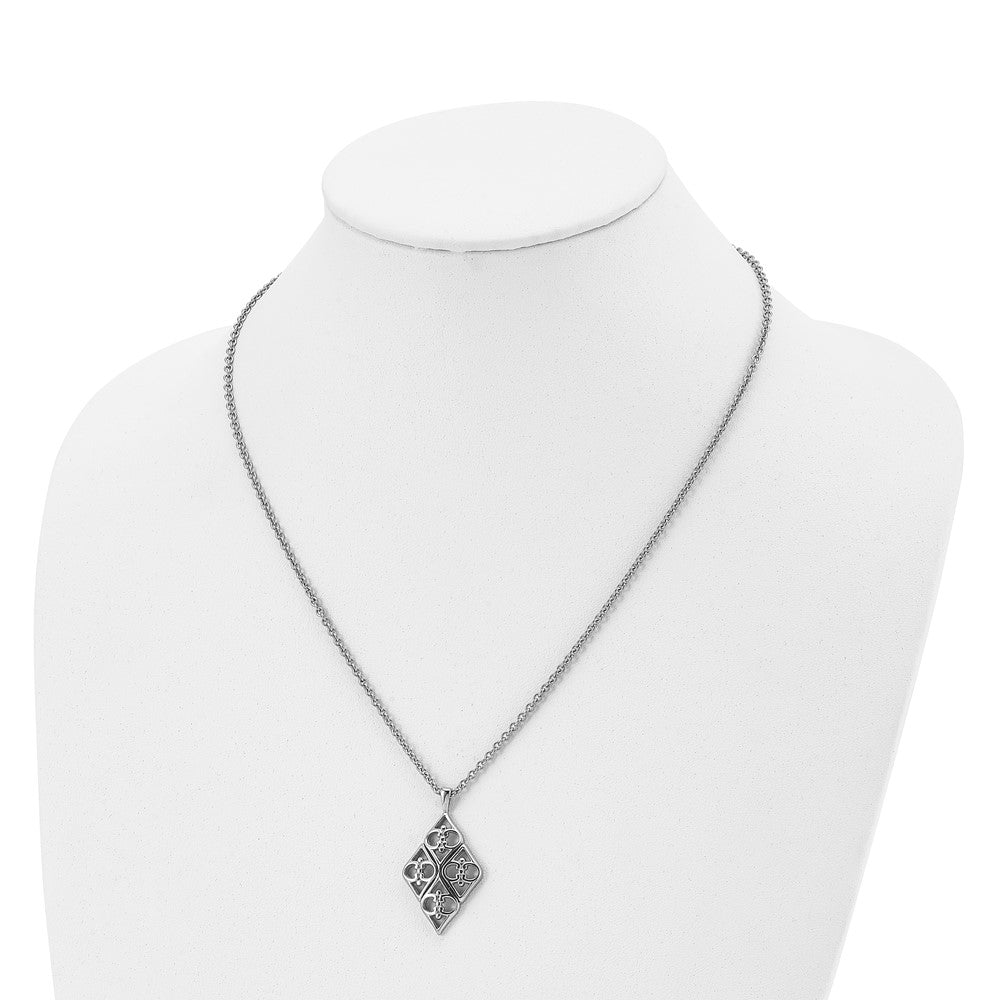 Stainless Steel Chisel Polished Pendant On A 20 Inch Cable Chain Necklace