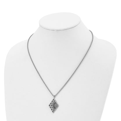Stainless Steel Chisel Polished Pendant On A 20 Inch Cable Chain Necklace