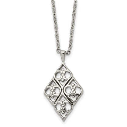 Stainless Steel Chisel Polished Pendant On A 20 Inch Cable Chain Necklace