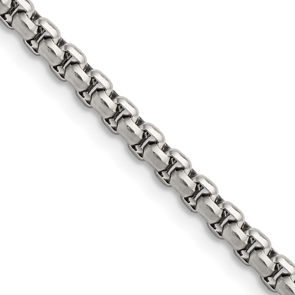 Stainless Steel Chisel Polished 3.8mm Fancy Link 20 Inch Chain Necklace