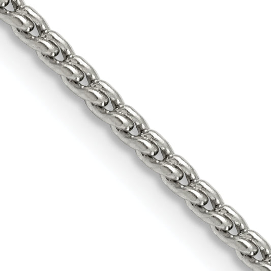 Stainless Steel Chisel Polished 2.5mm 24 Inch Fancy Link Chain
