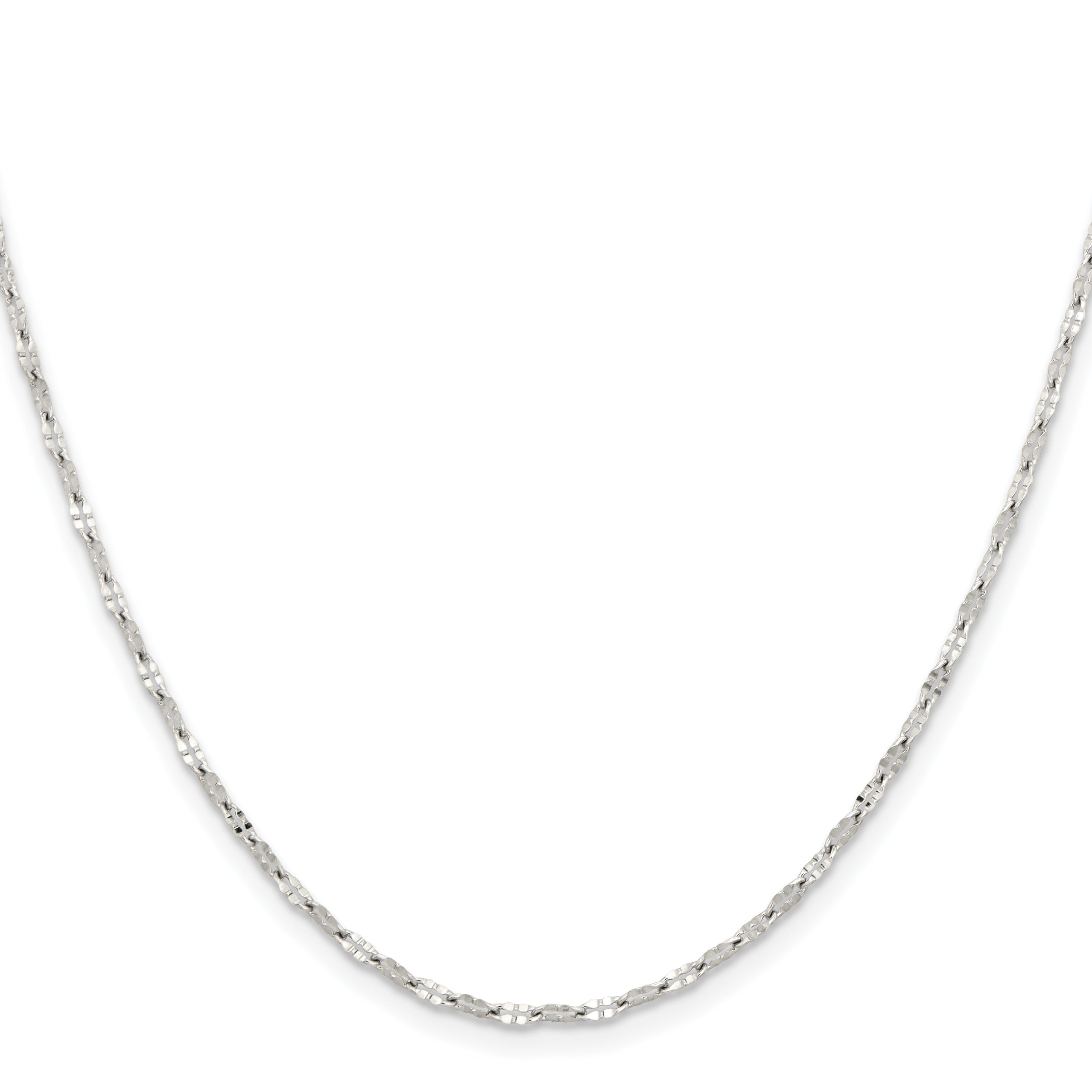 Stainless Steel Chisel Polished 16 Inch Fancy Link Chain Necklace