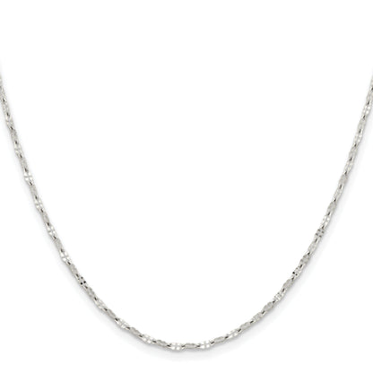 Stainless Steel Chisel Polished 16 Inch Fancy Link Chain Necklace