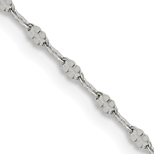 Stainless Steel Chisel Polished 16 Inch Fancy Link Chain