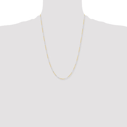 Brass/White Chisel Two-Tone Brass 1.5mm 24 Inch Ball Chain Necklace