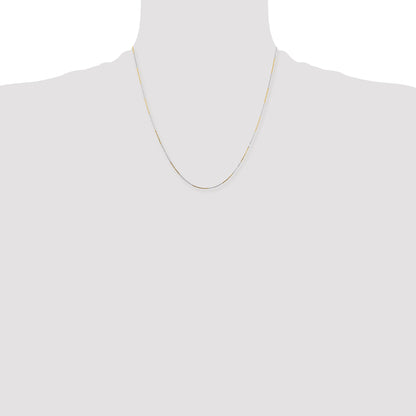 Brass/White Chisel Two-Tone Brass 0.85mm 20 Inch Fancy Chain Necklace
