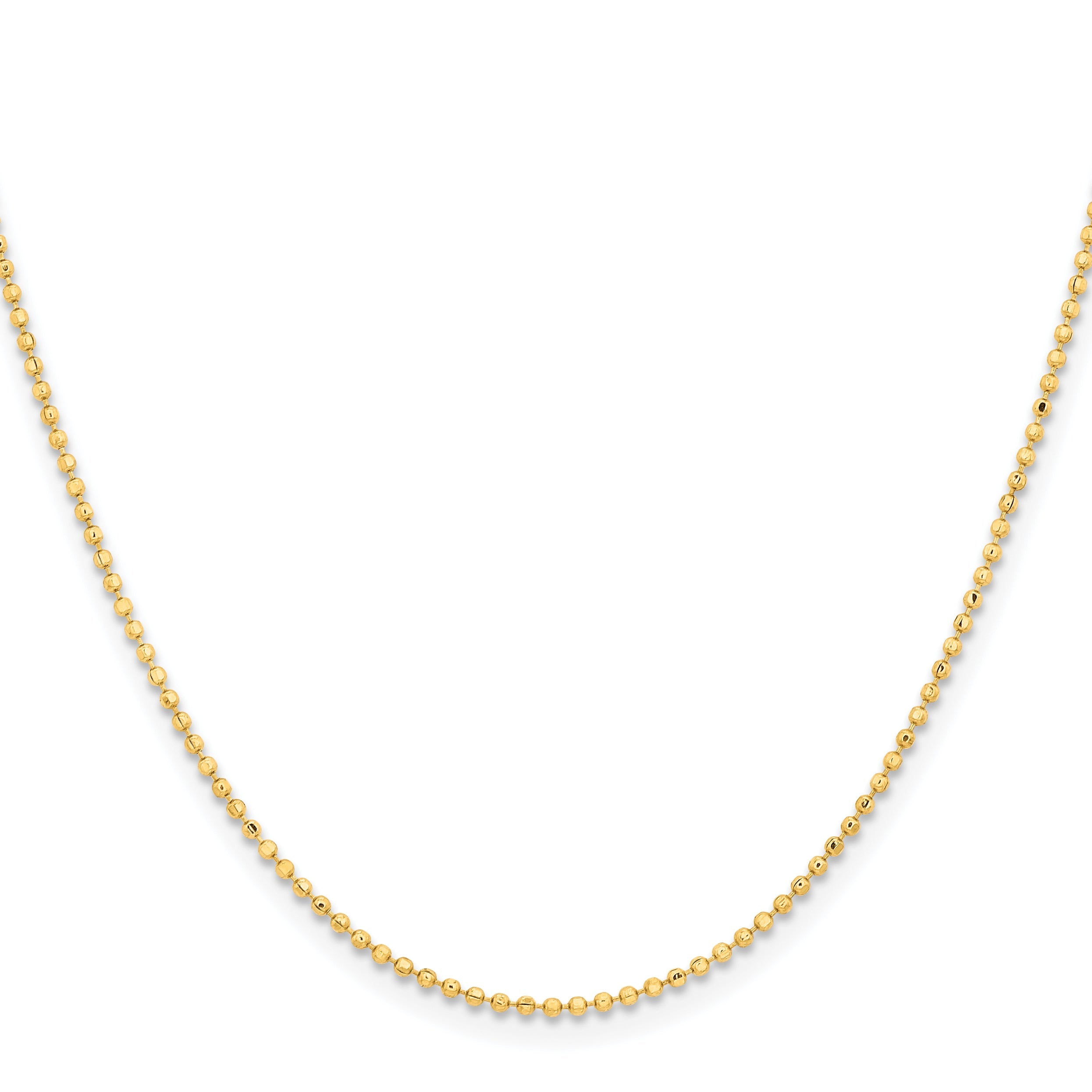 Brass/White Chisel Gold-Tone Brass 1.50mm Plated 24 Inch Ball Chain Necklace
