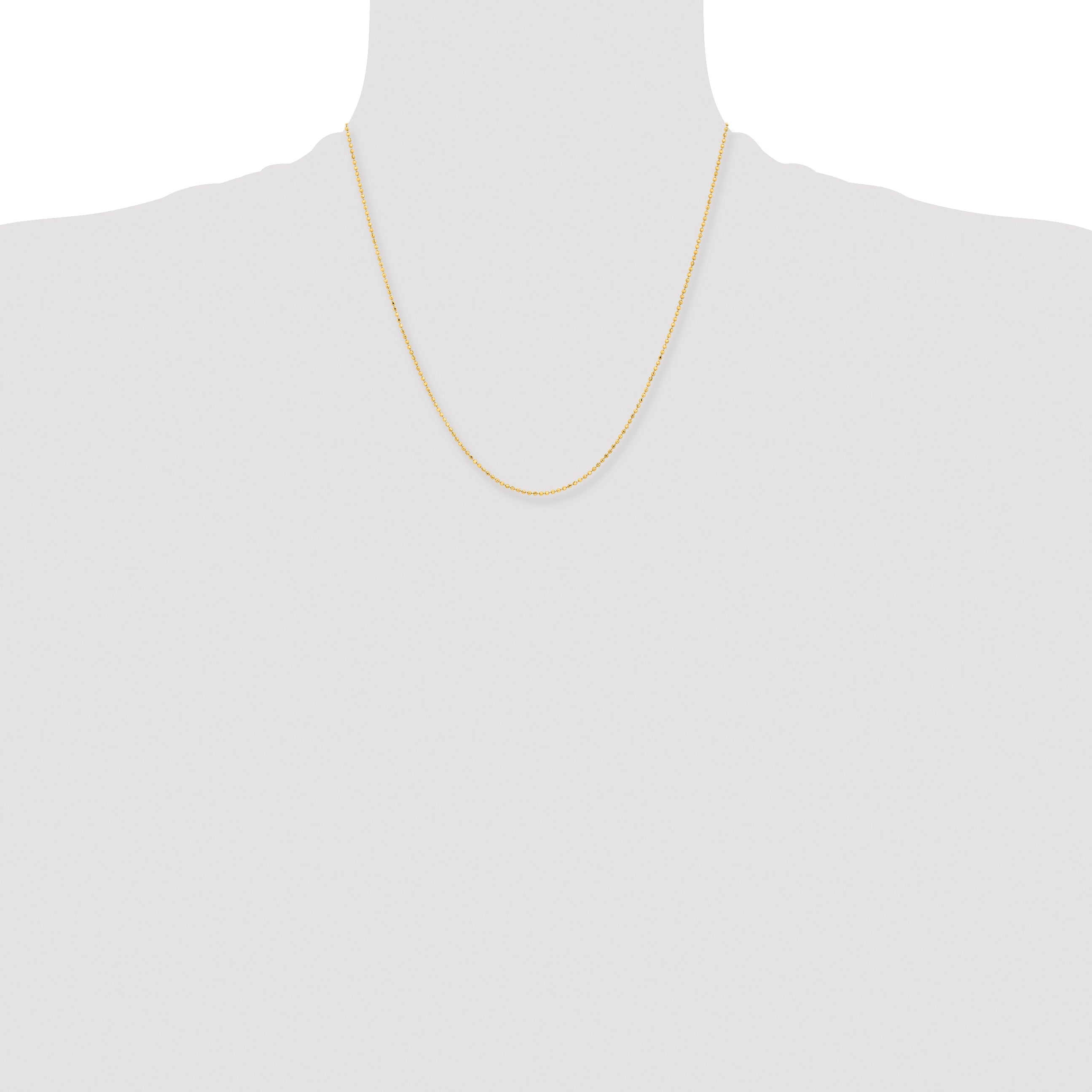 Brass/White Chisel Gold-Tone Brass 1.50mm Plated 20 Inch Ball Chain Necklace